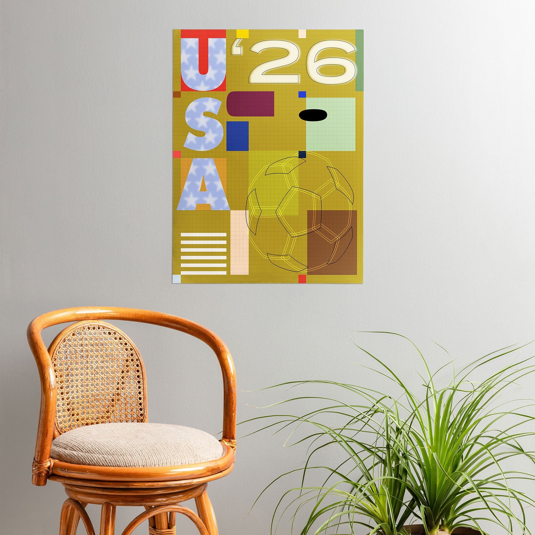 Society6 Design Studio USA 26 Soccer Poster Full Color Poster