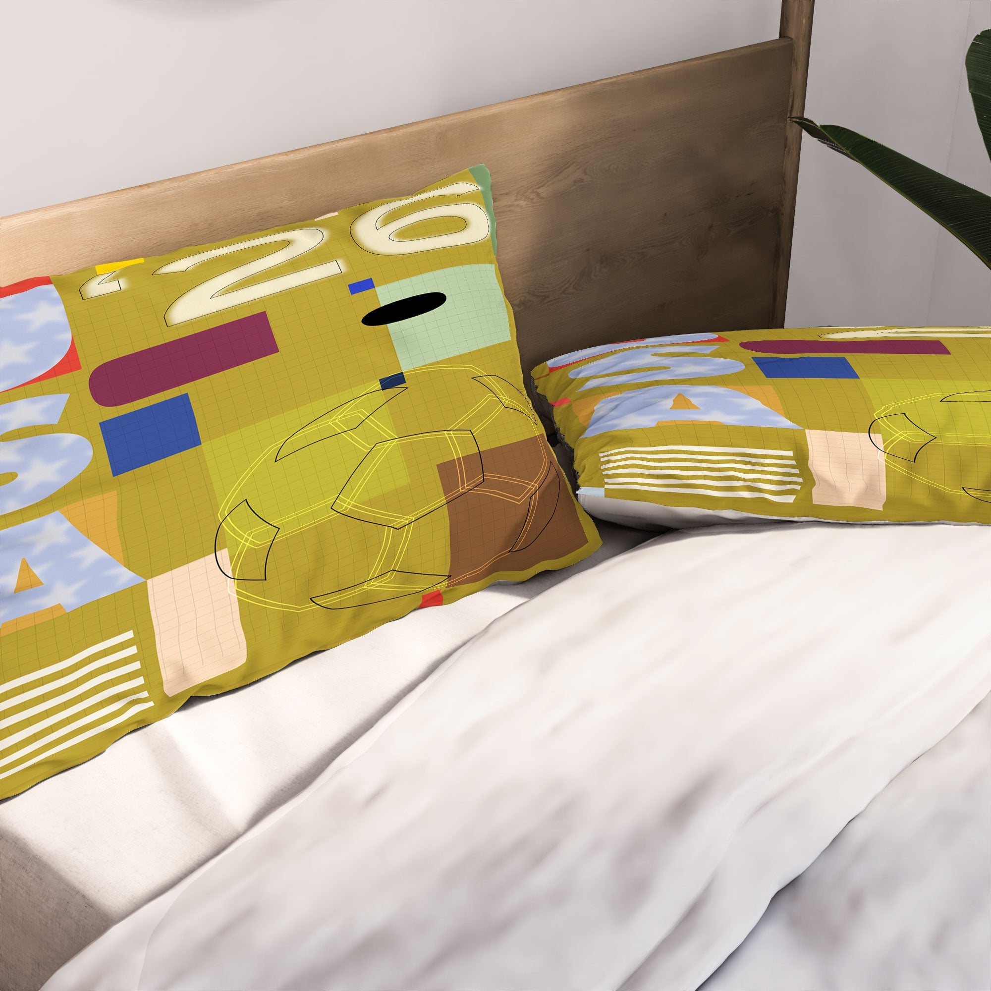Society6 Design Studio USA 26 Soccer Poster Full Color Pillow Shams