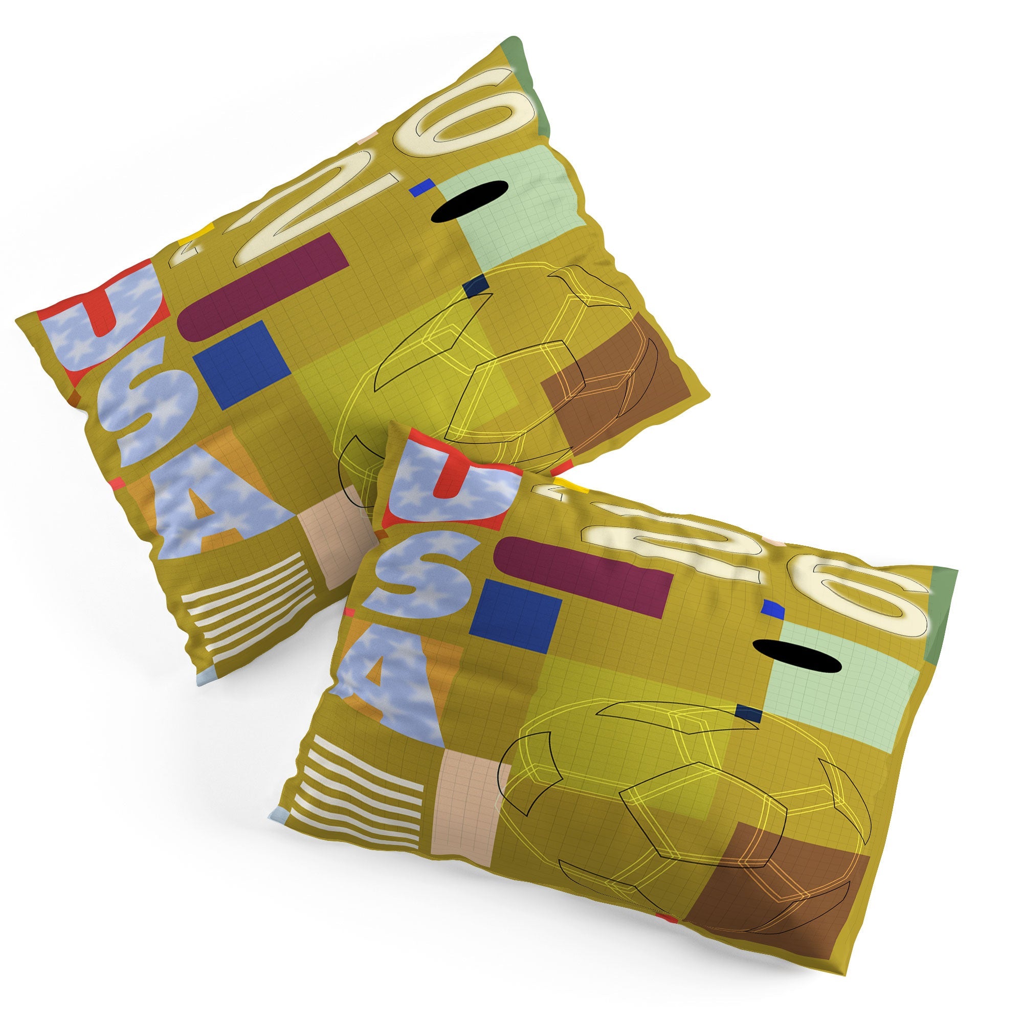 Society6 Design Studio USA 26 Soccer Poster Full Color Pillow Shams
