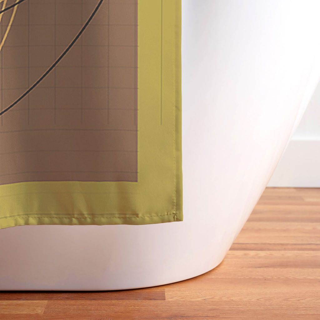 Society6 Design Studio USA 26 Soccer Poster Full Color Shower Curtain