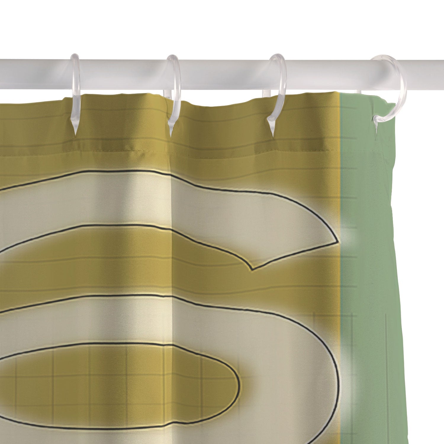Society6 Design Studio USA 26 Soccer Poster Full Color Shower Curtain