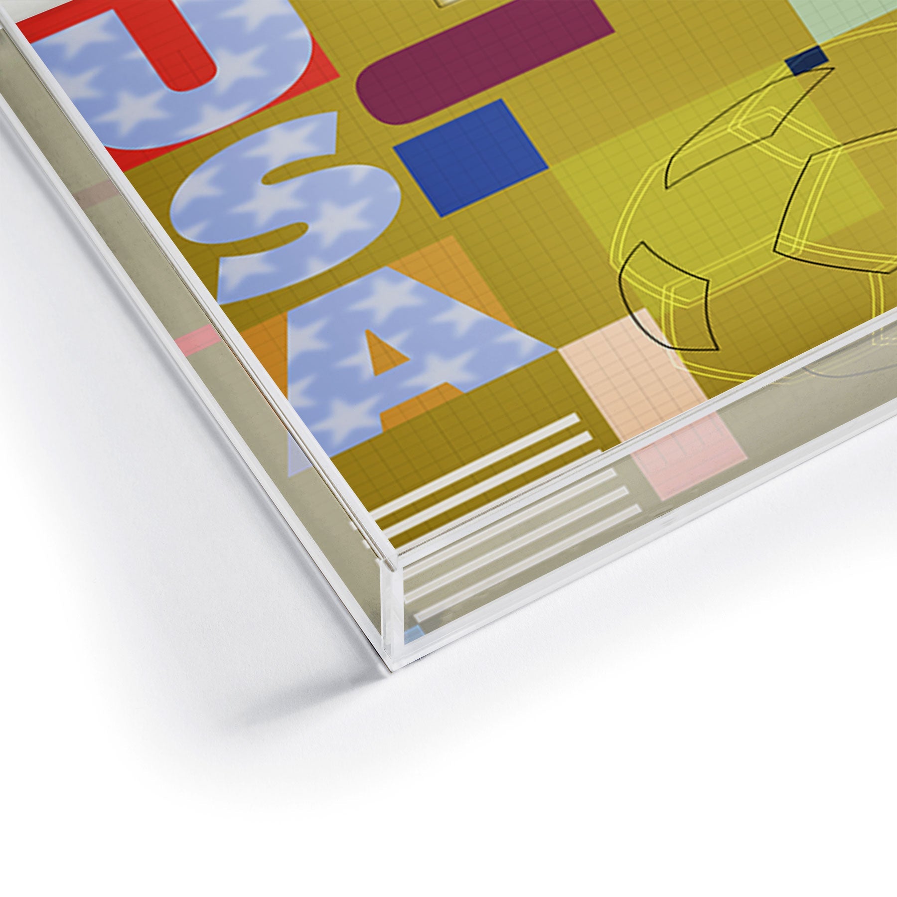 Society6 Design Studio USA 26 Soccer Poster Full Color Acrylic Tray