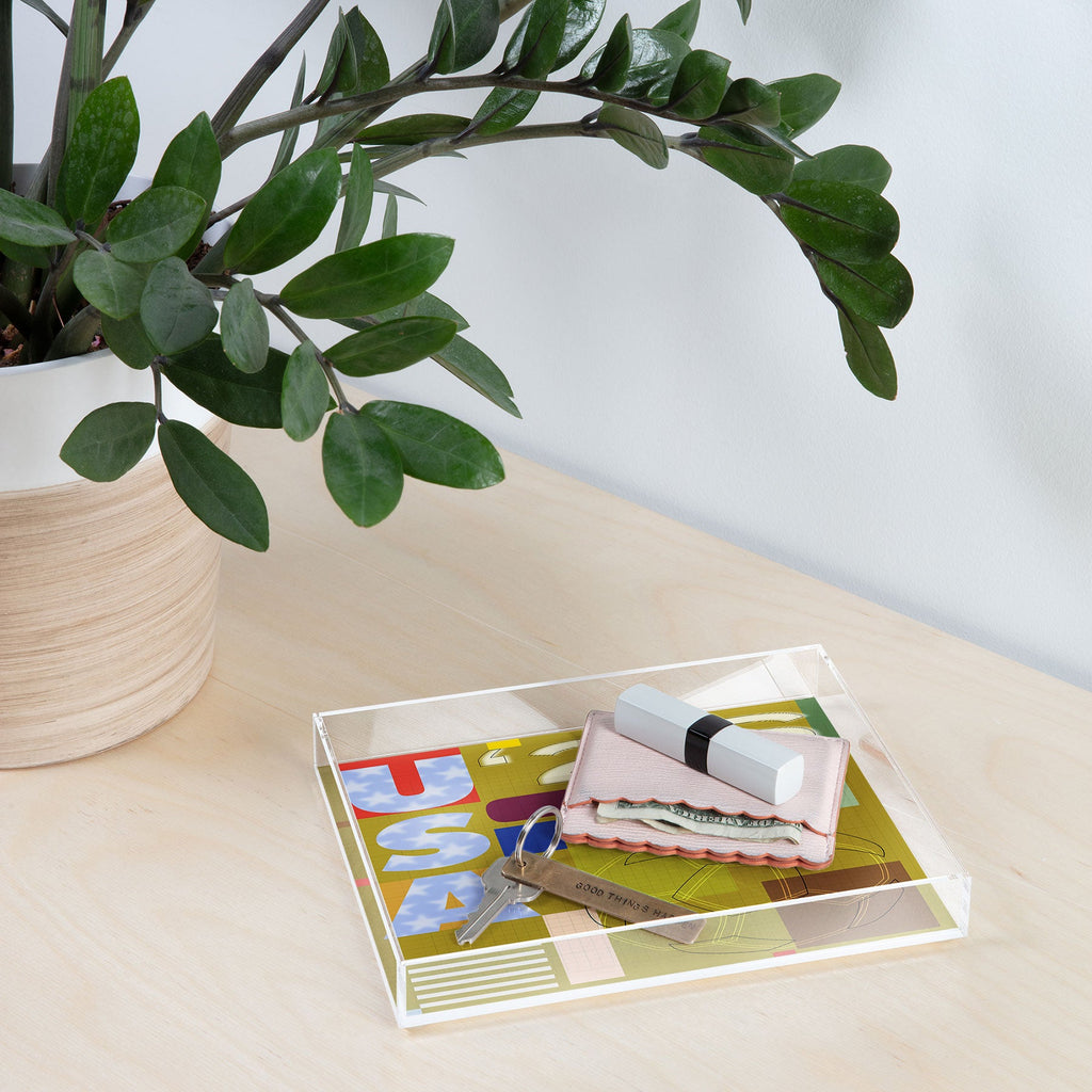 Society6 Design Studio USA 26 Soccer Poster Full Color Acrylic Tray