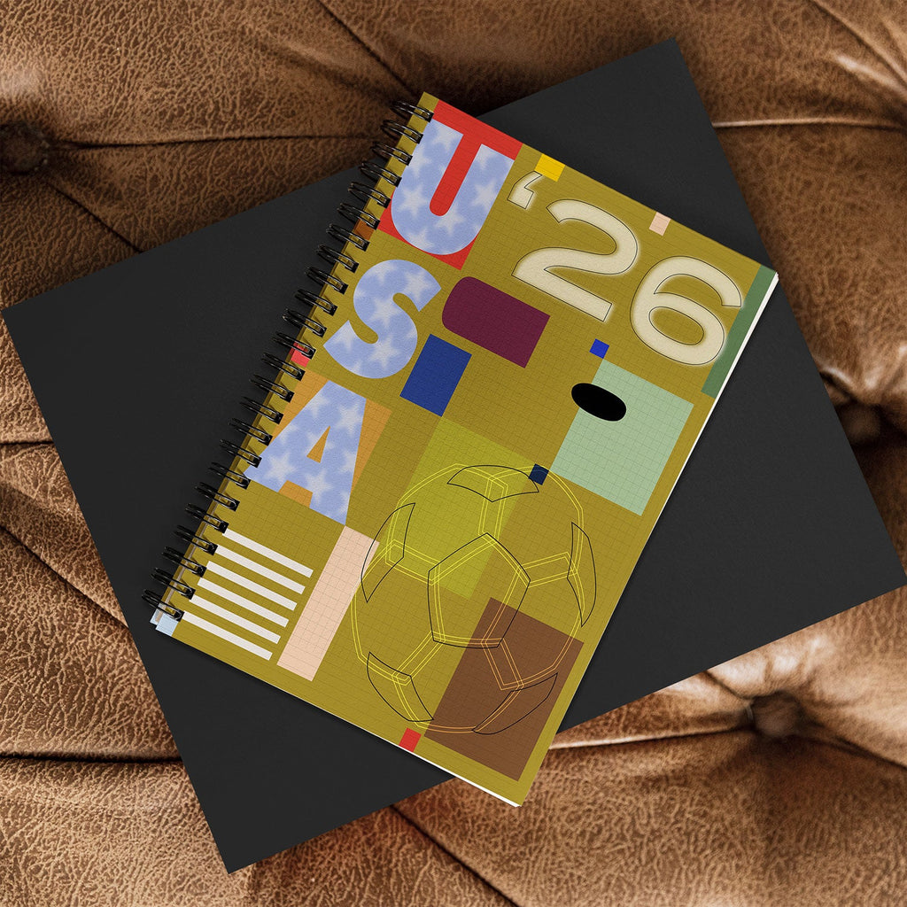 Society6 Design Studio USA 26 Soccer Poster Full Color Spiral Notebook