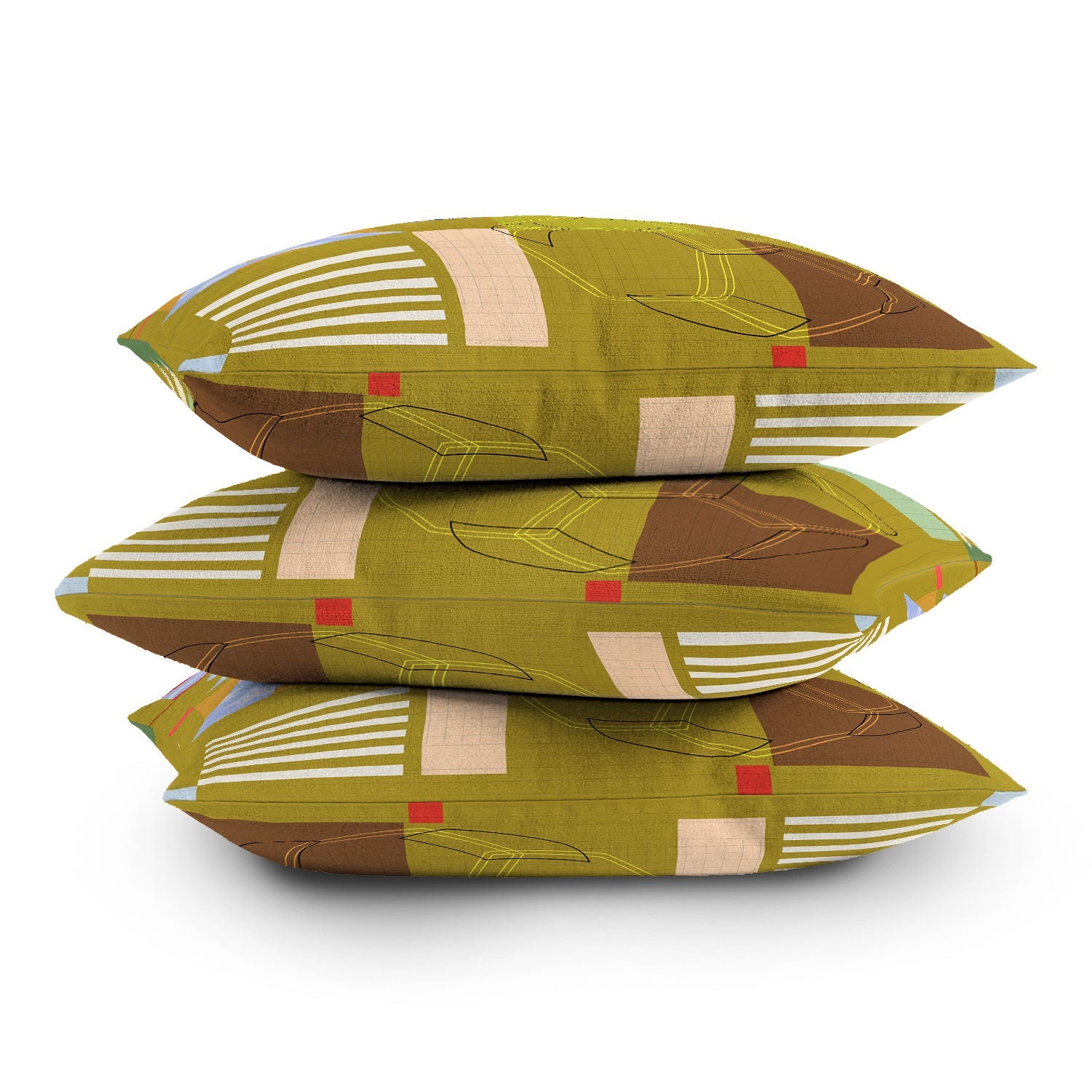 Society6 Design Studio USA 26 Soccer Poster Full Color Outdoor Throw Pillow