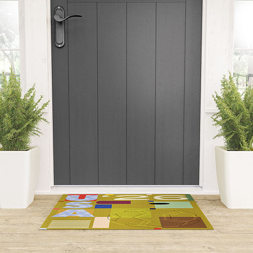 Society6 Design Studio USA 26 Soccer Poster Full Color Welcome Mat