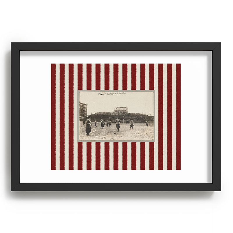 Society6 Design Studio Womens Soccer Game Recessed Framing Rectangle