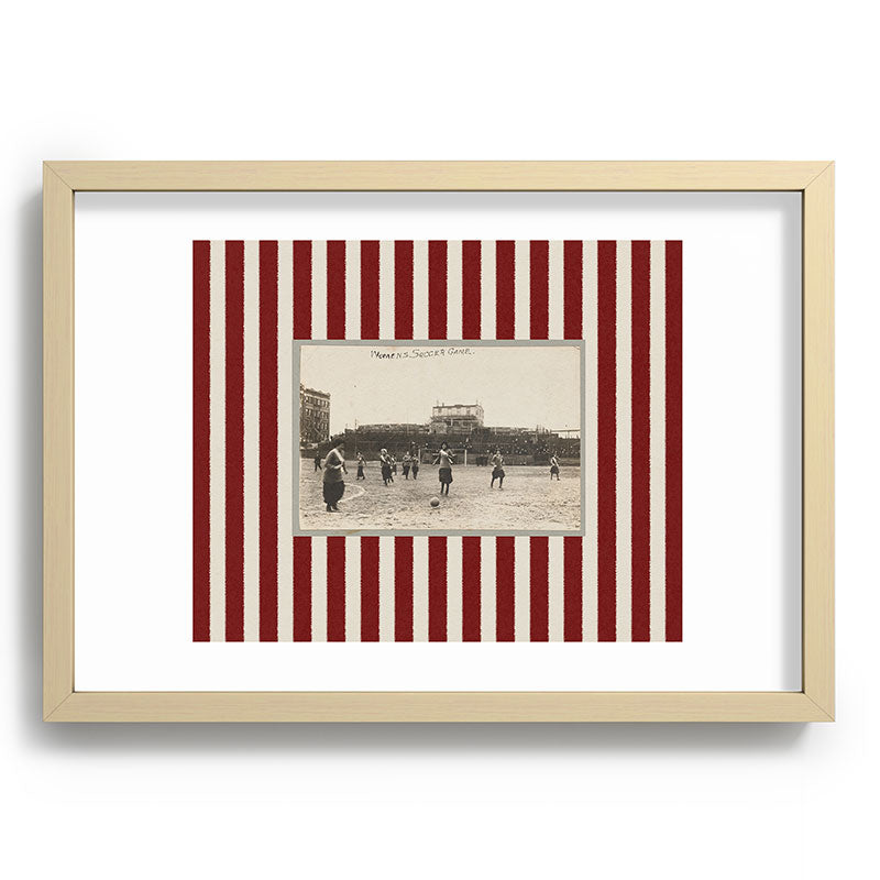Society6 Design Studio Womens Soccer Game Recessed Framing Rectangle
