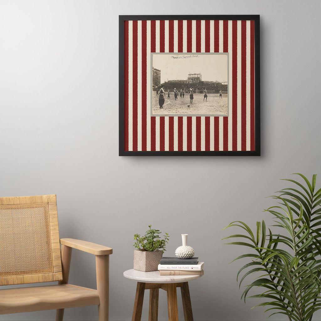 Society6 Design Studio Womens Soccer Game Framed Wall Art