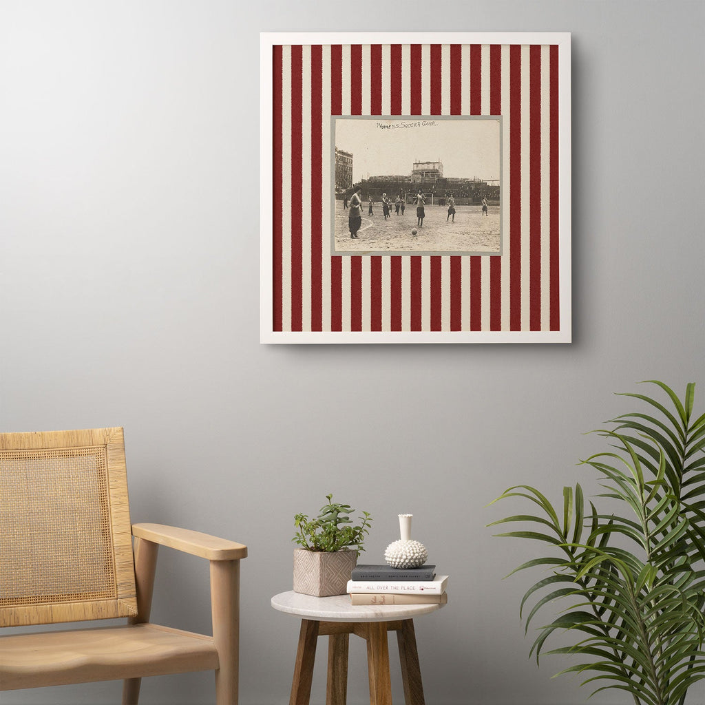 Society6 Design Studio Womens Soccer Game Framed Wall Art