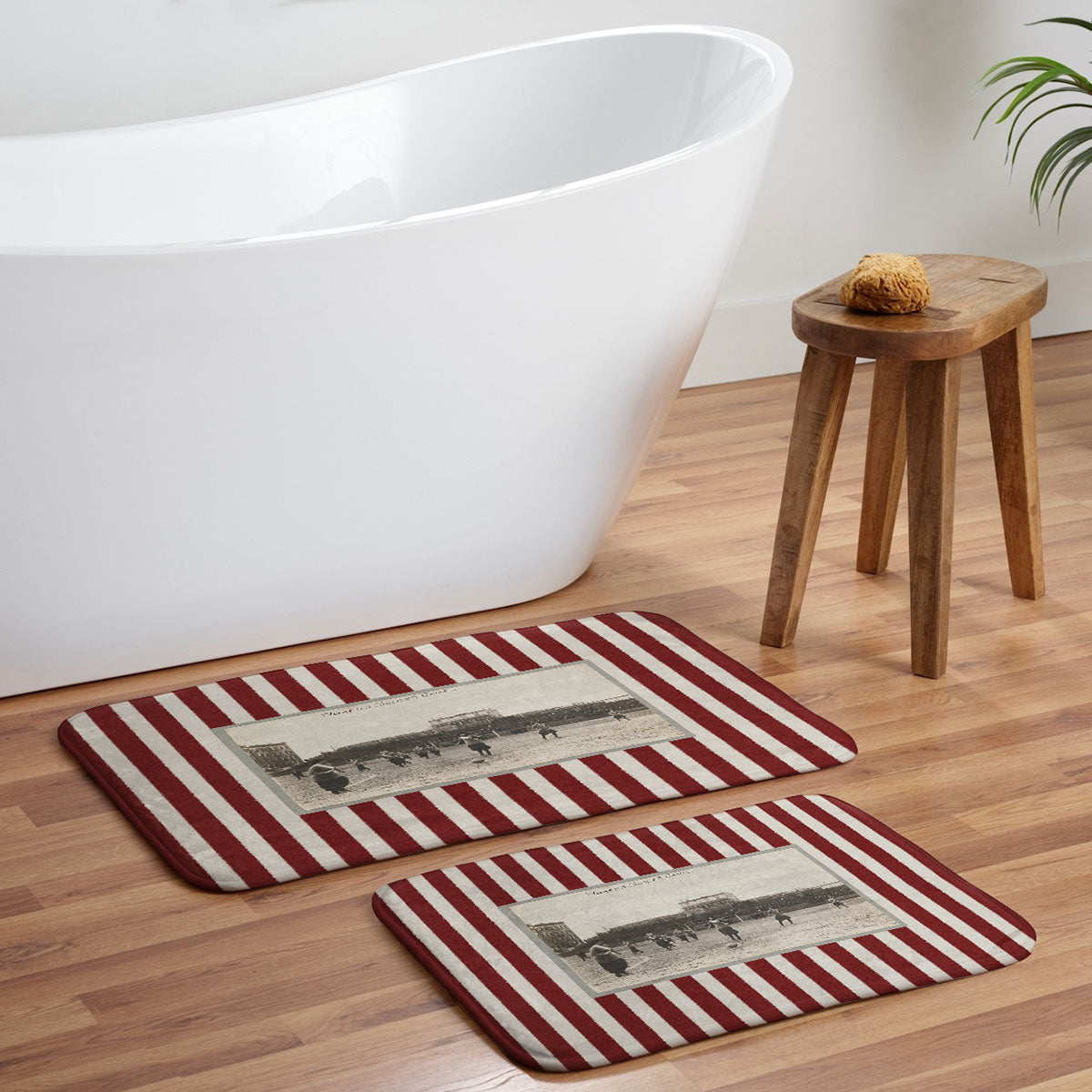 Society6 Design Studio Womens Soccer Game Memory Foam Bath Mat