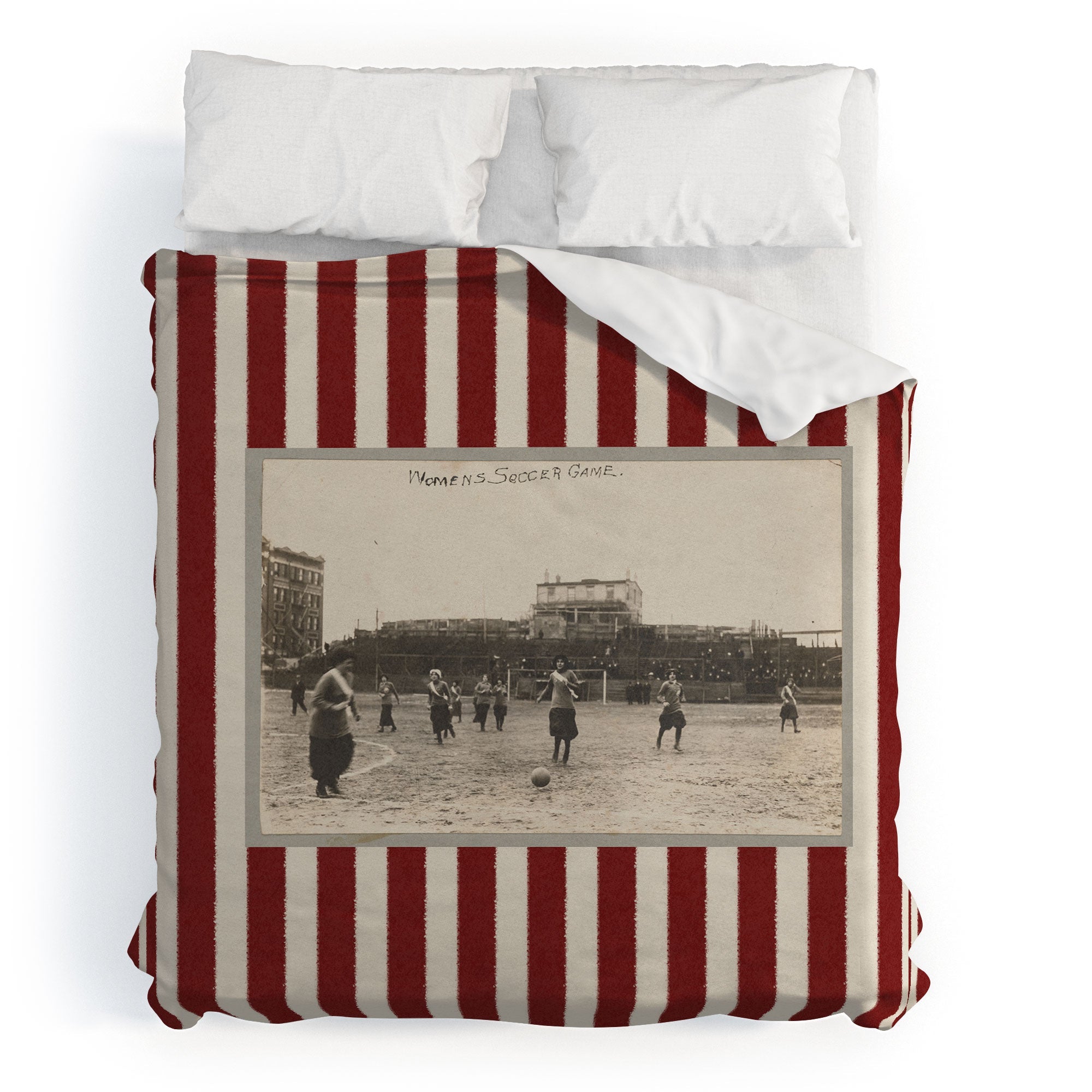 Society6 Design Studio Womens Soccer Game Duvet Cover