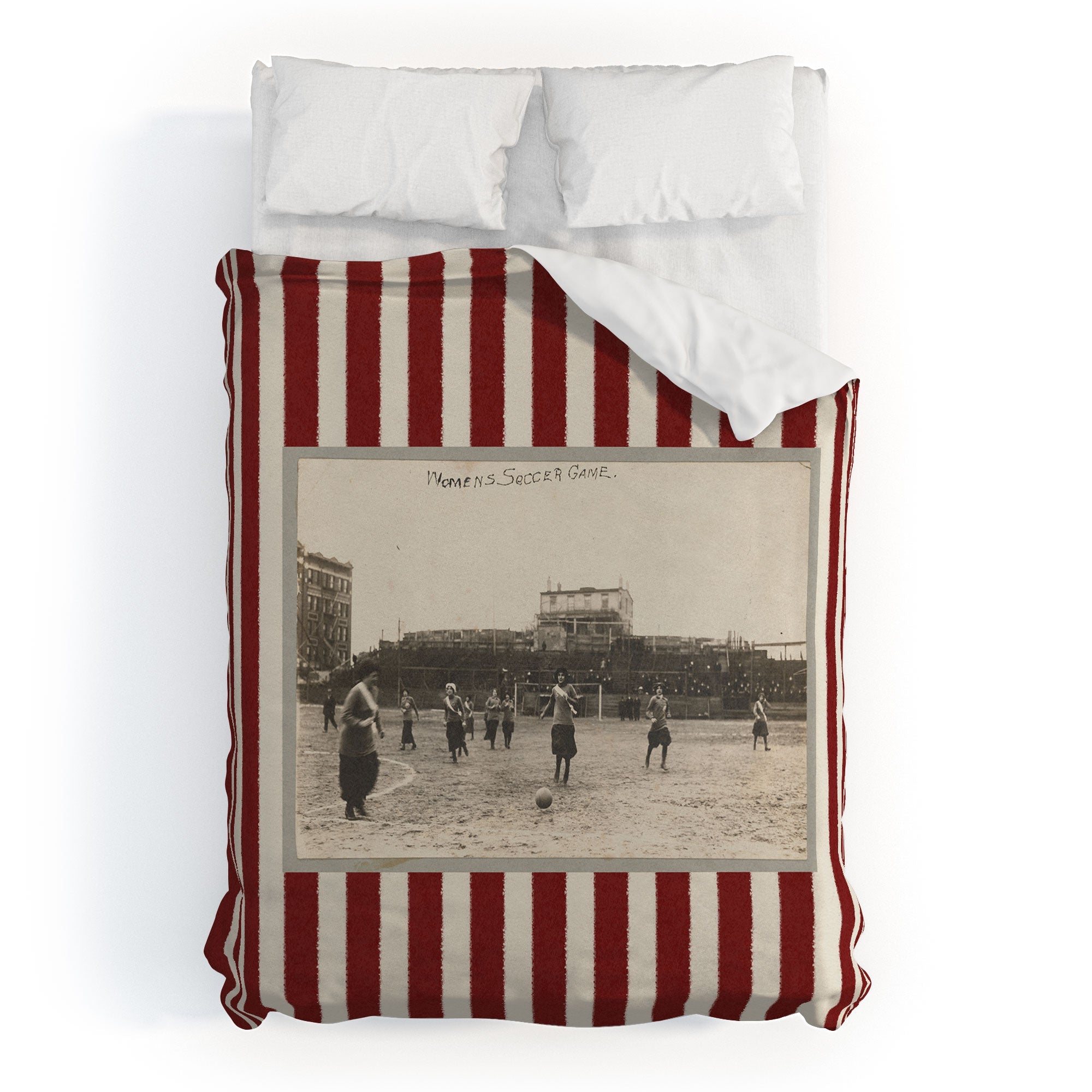 Society6 Design Studio Womens Soccer Game Duvet Cover