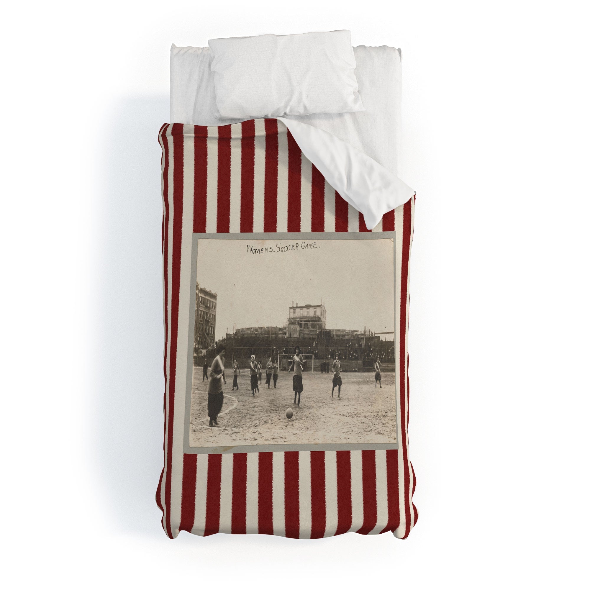 Society6 Design Studio Womens Soccer Game Duvet Cover