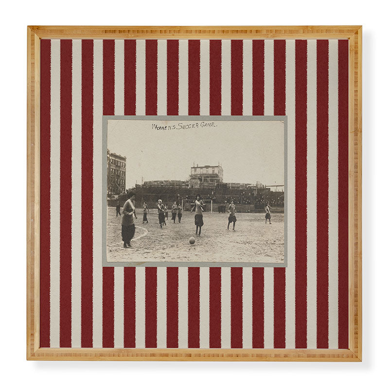 Society6 Design Studio Womens Soccer Game Framed Wall Art