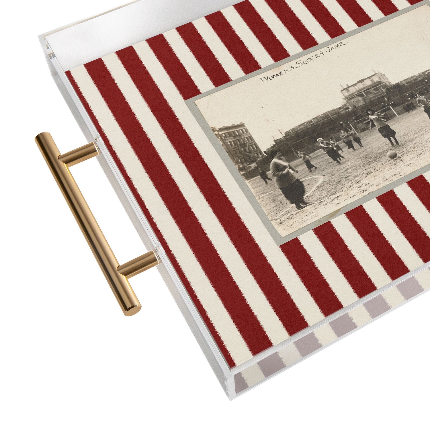 Society6 Design Studio Womens Soccer Game Acrylic Tray