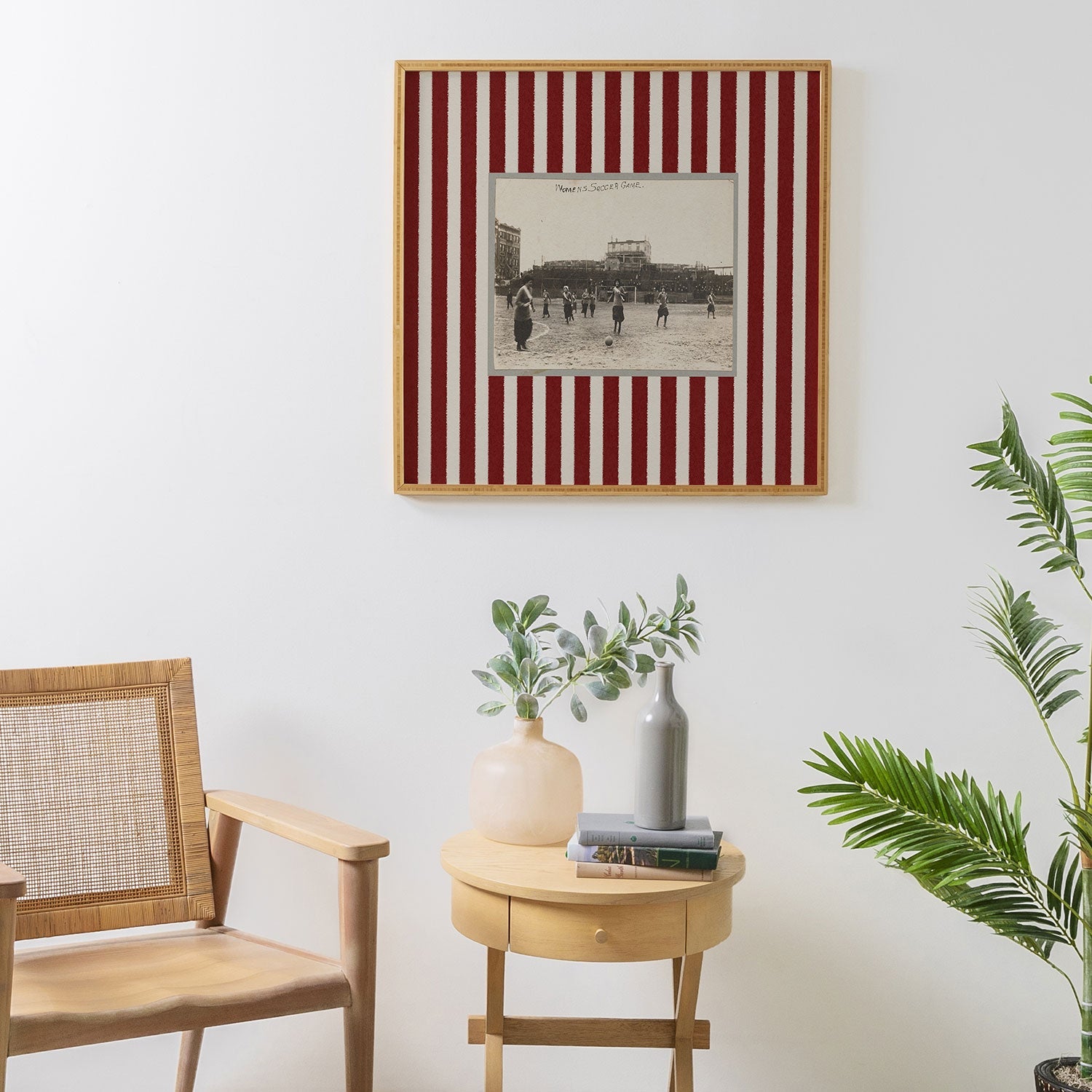 Society6 Design Studio Womens Soccer Game Framed Wall Art