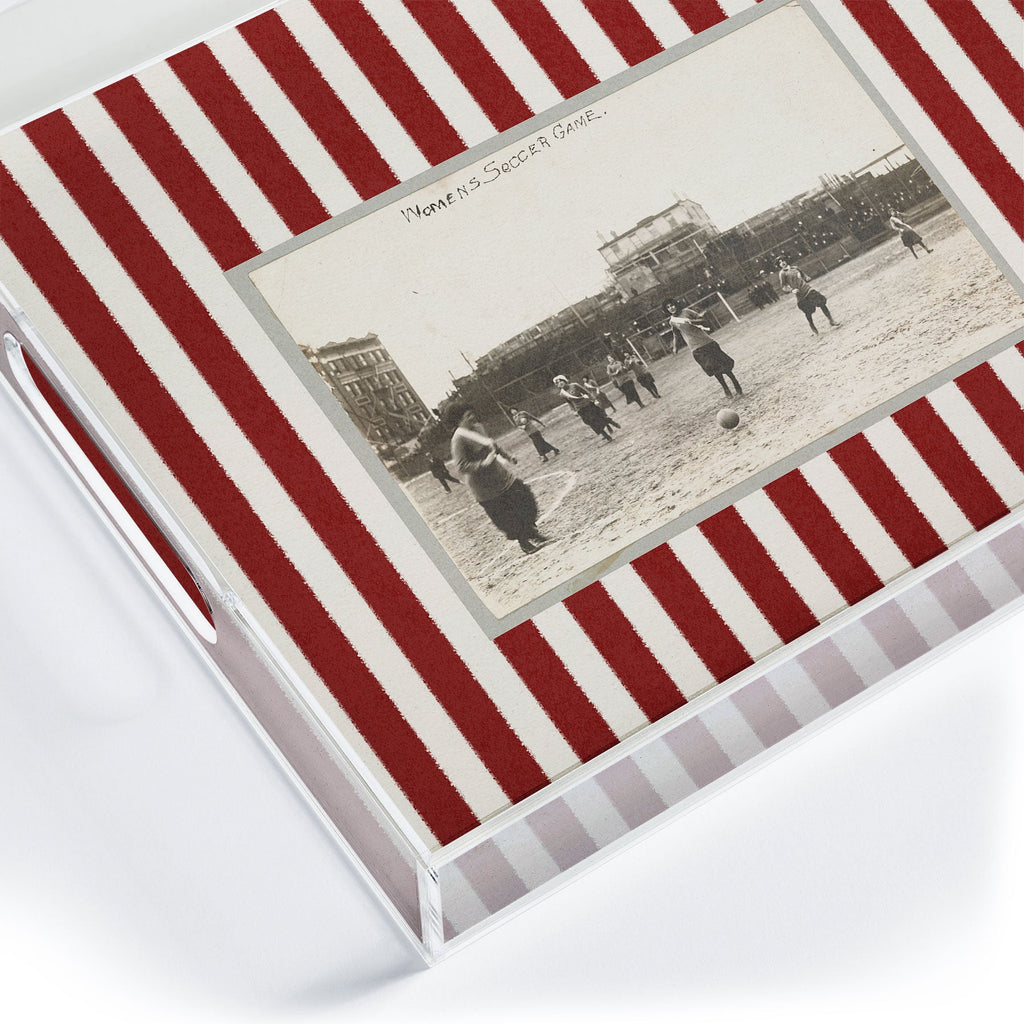 Society6 Design Studio Womens Soccer Game Acrylic Tray