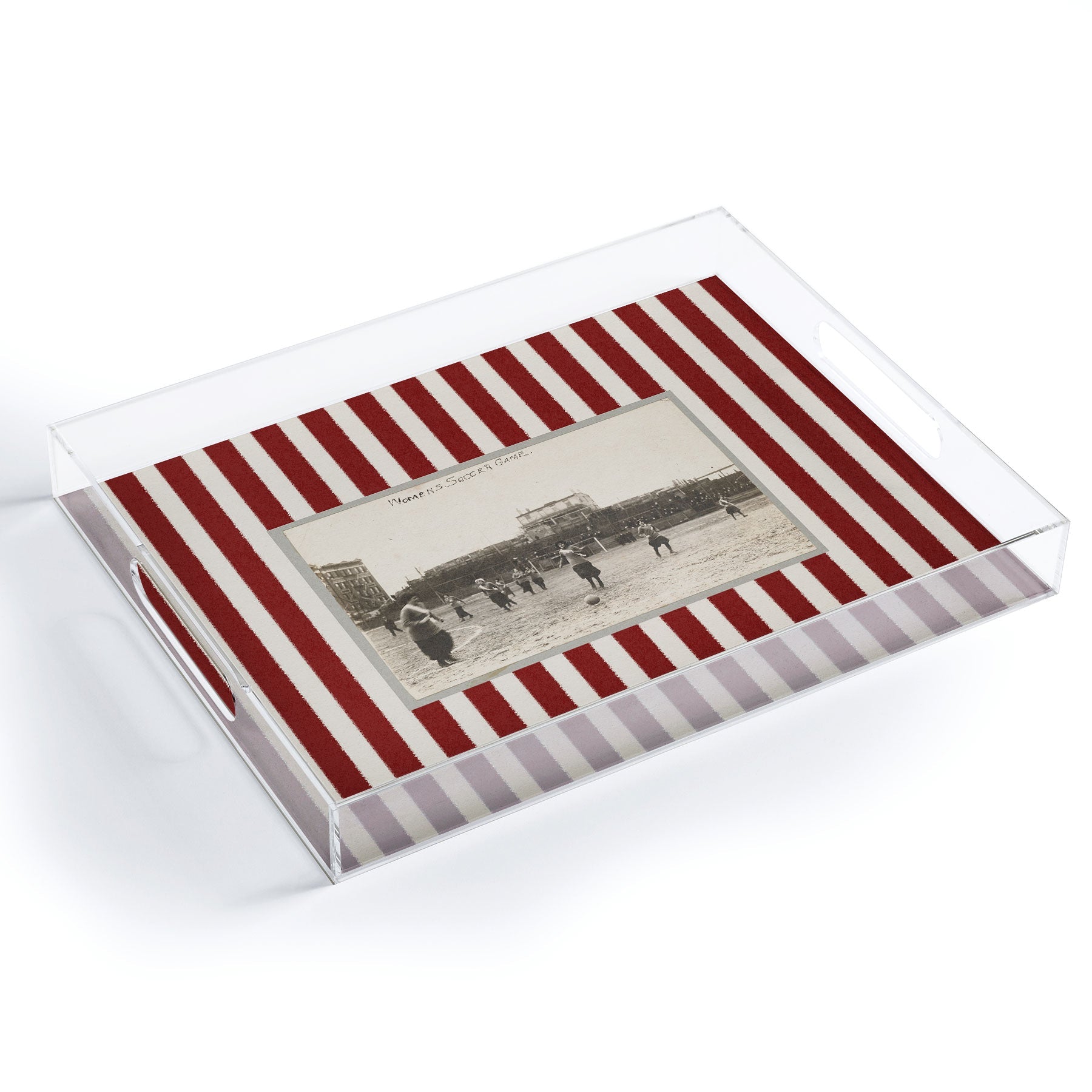 Society6 Design Studio Womens Soccer Game Acrylic Tray