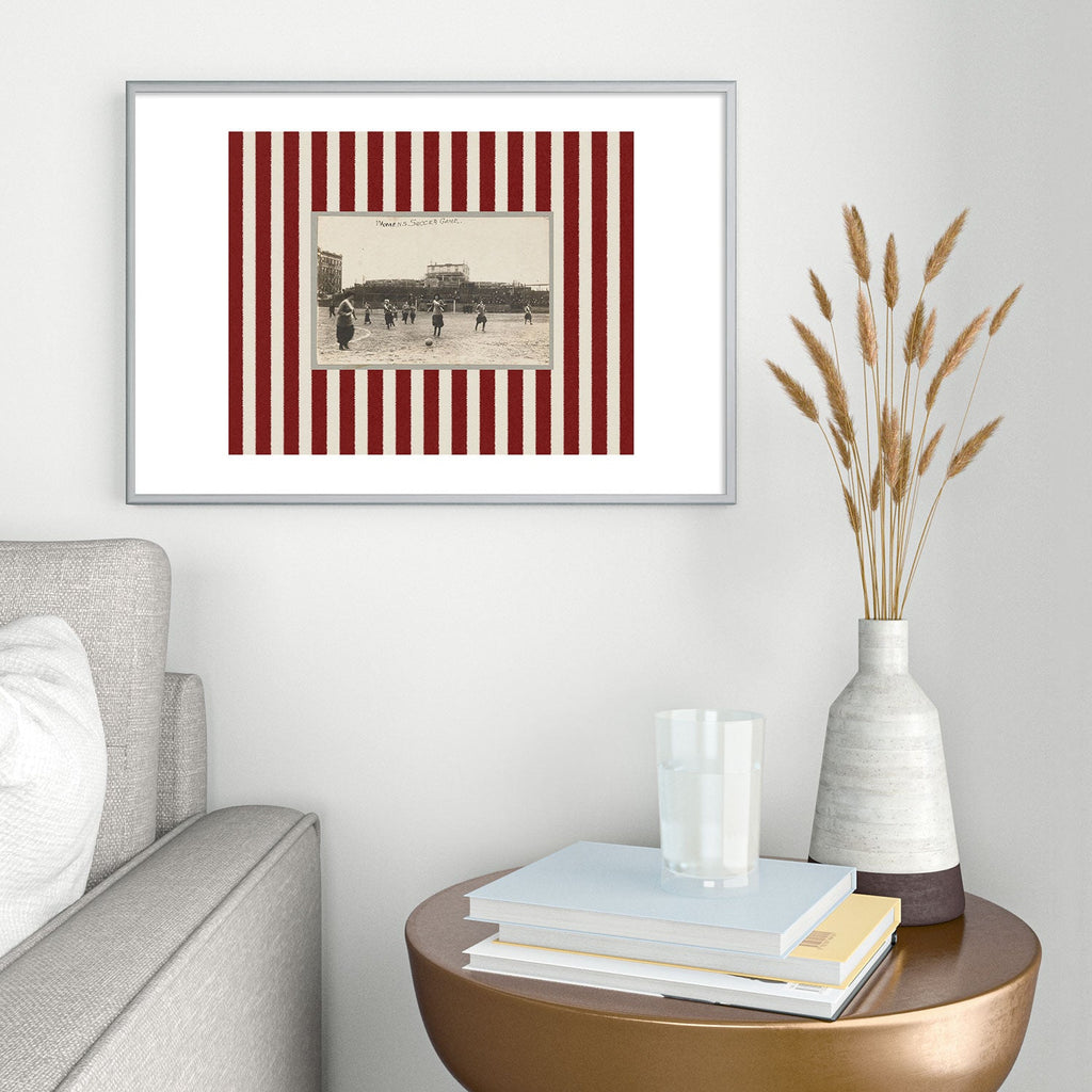 Society6 Design Studio Womens Soccer Game Metal Framed Art Print