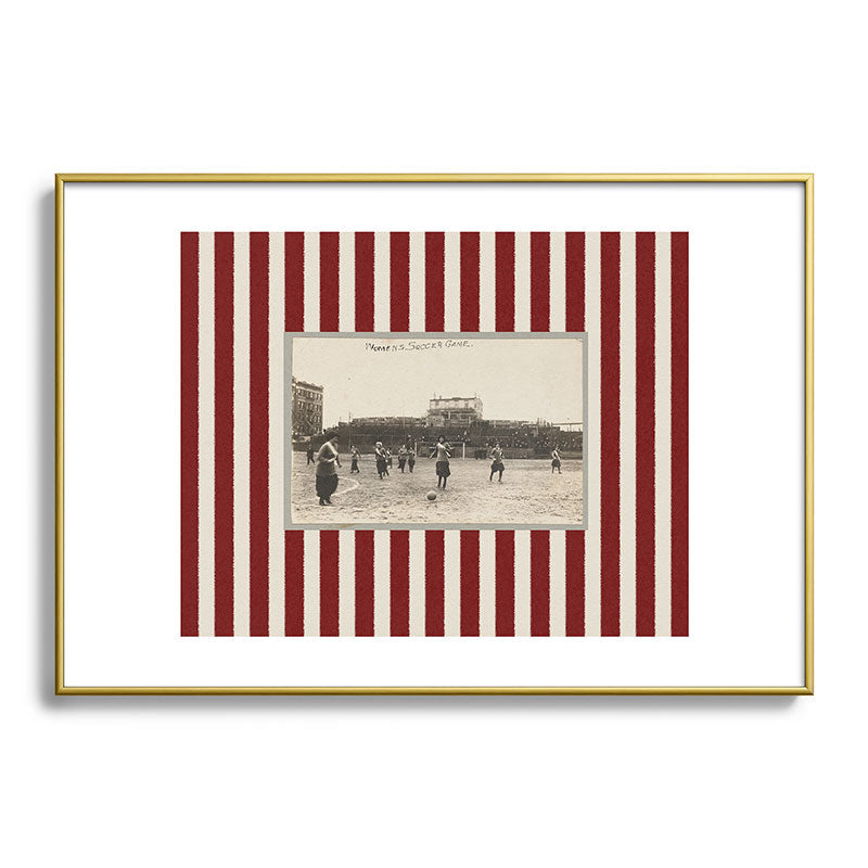 Society6 Design Studio Womens Soccer Game Metal Framed Art Print