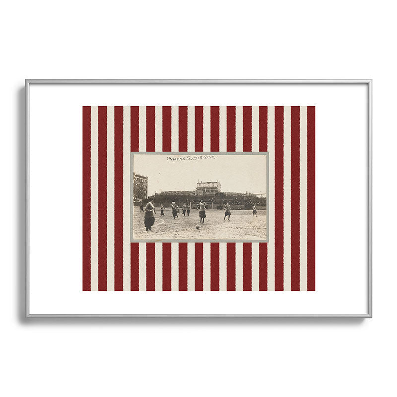 Society6 Design Studio Womens Soccer Game Metal Framed Art Print