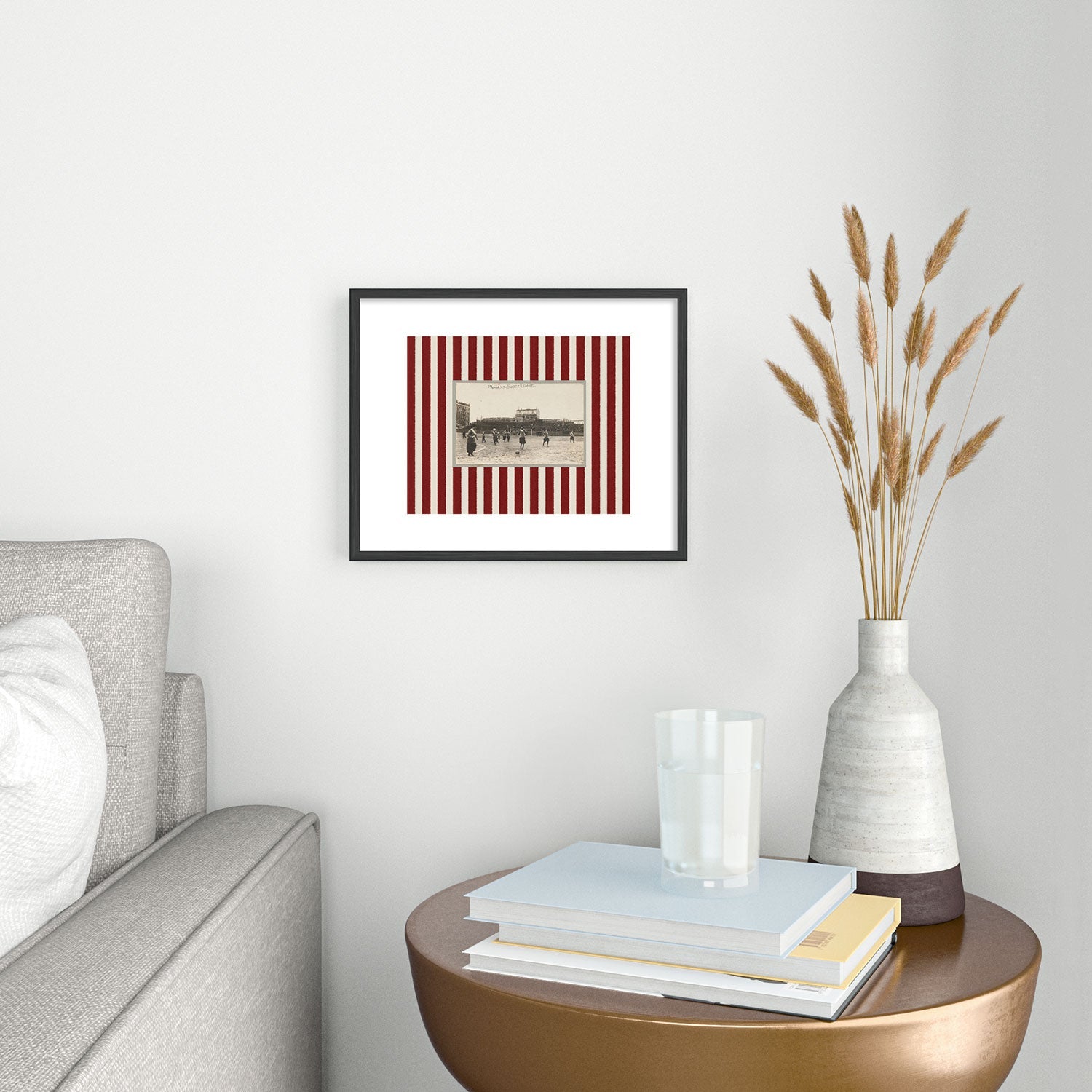 Society6 Design Studio Womens Soccer Game Metal Framed Art Print