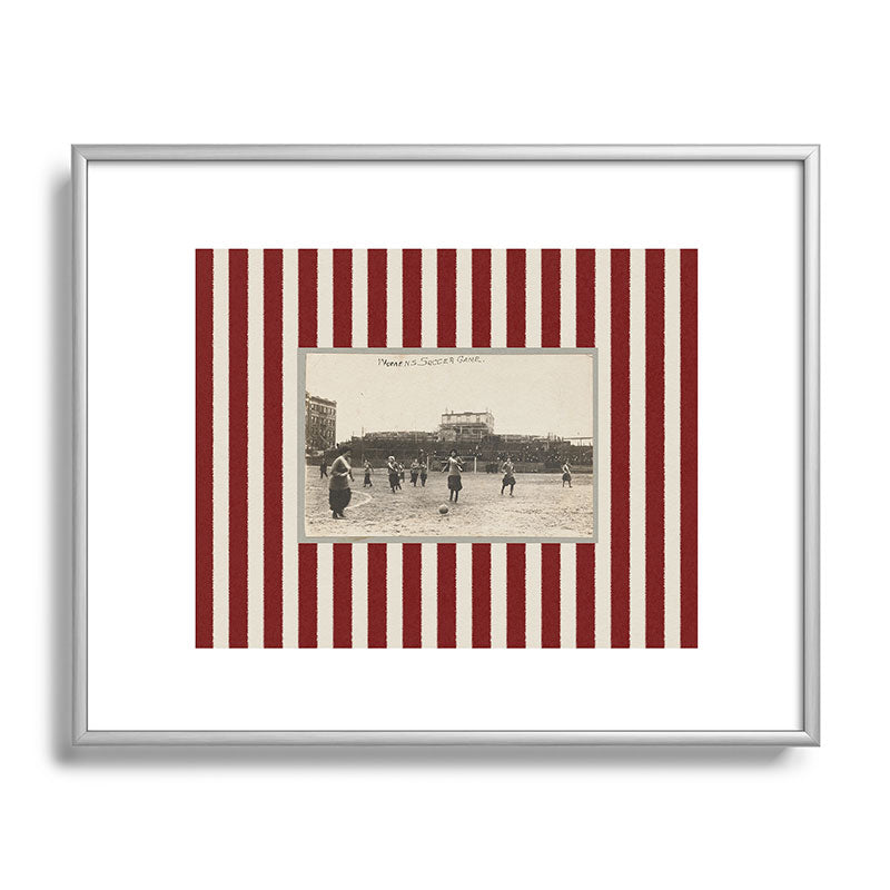Society6 Design Studio Womens Soccer Game Metal Framed Art Print