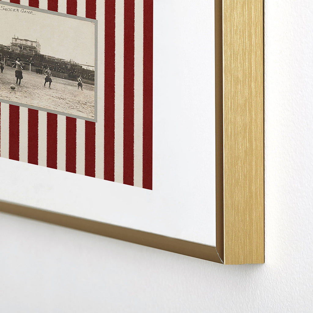 Society6 Design Studio Womens Soccer Game Metal Framed Art Print
