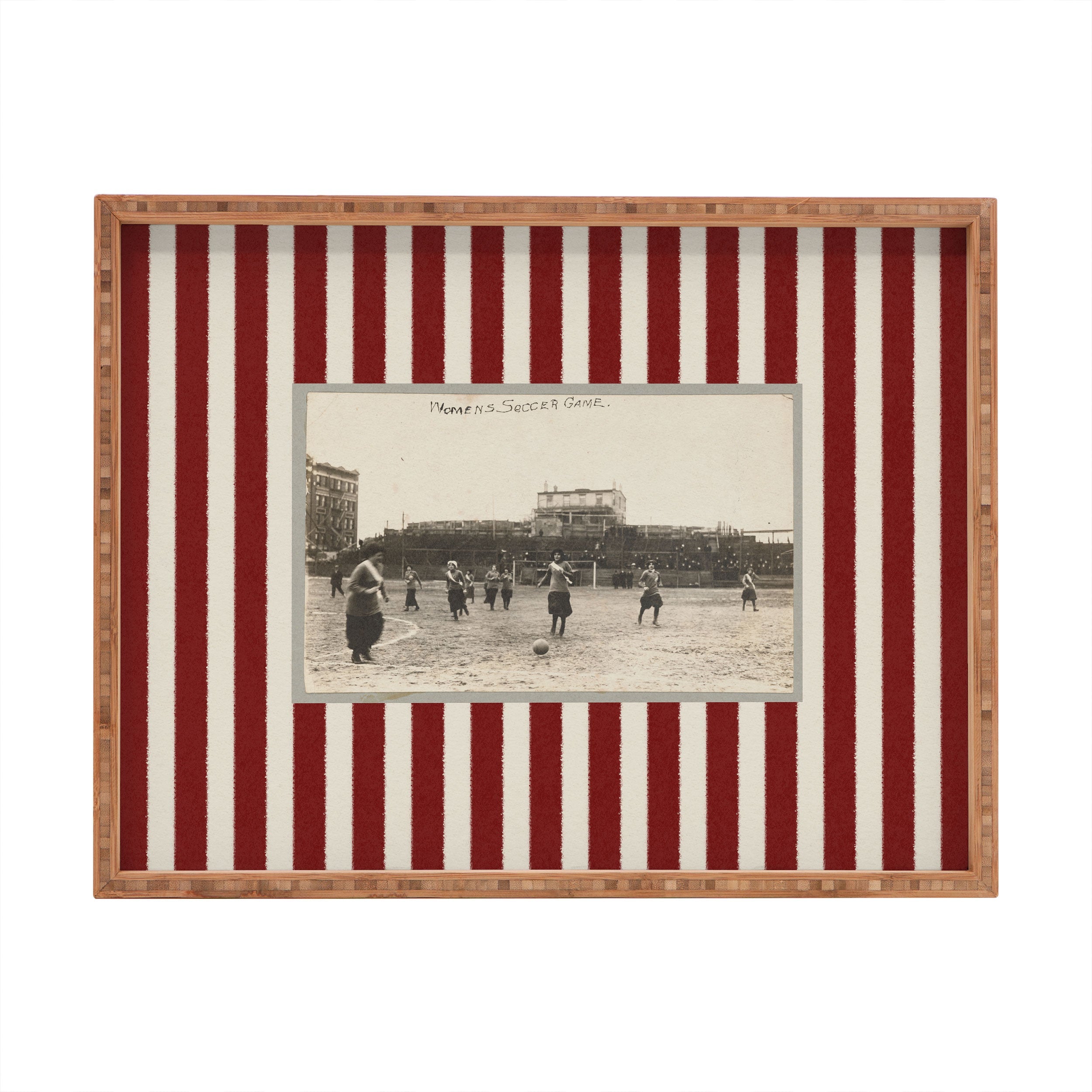 Society6 Design Studio Womens Soccer Game Rectangular Tray