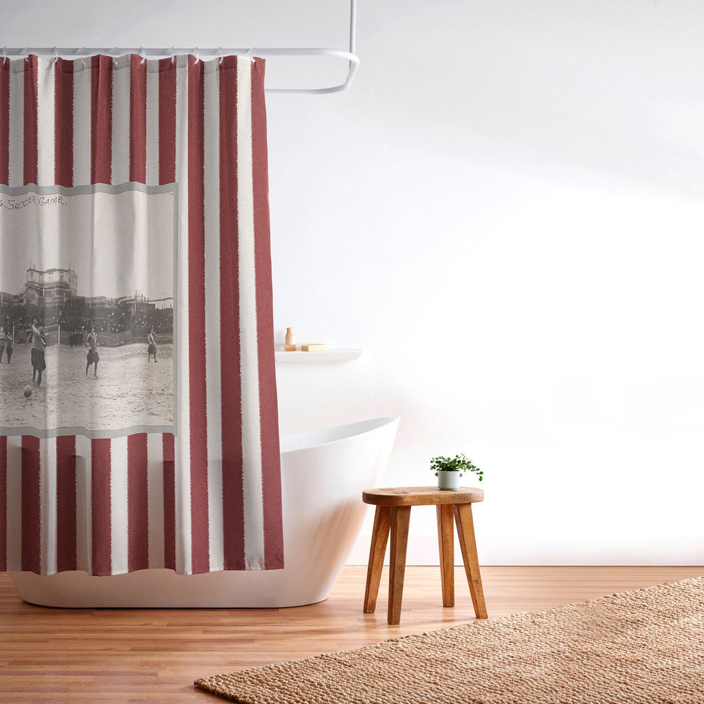 Society6 Design Studio Womens Soccer Game Shower Curtain
