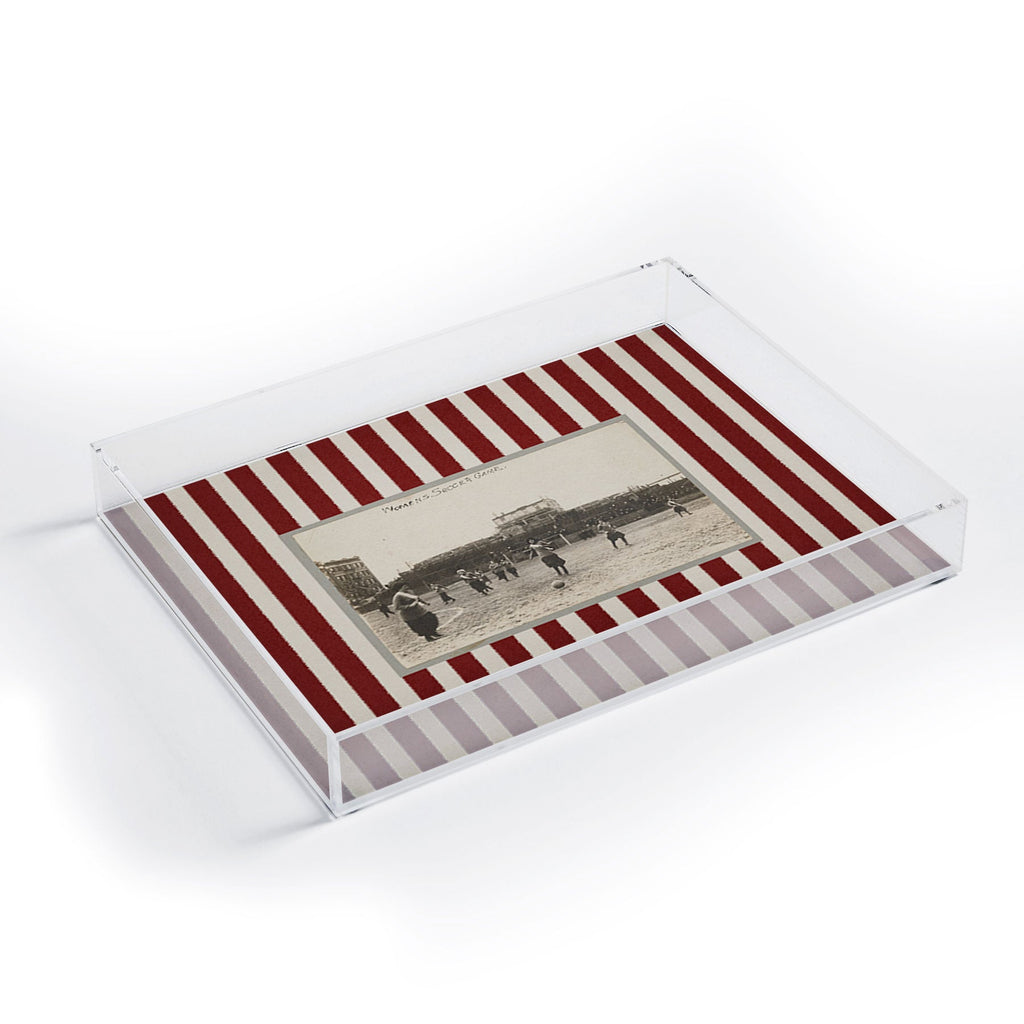 Society6 Design Studio Womens Soccer Game Acrylic Tray