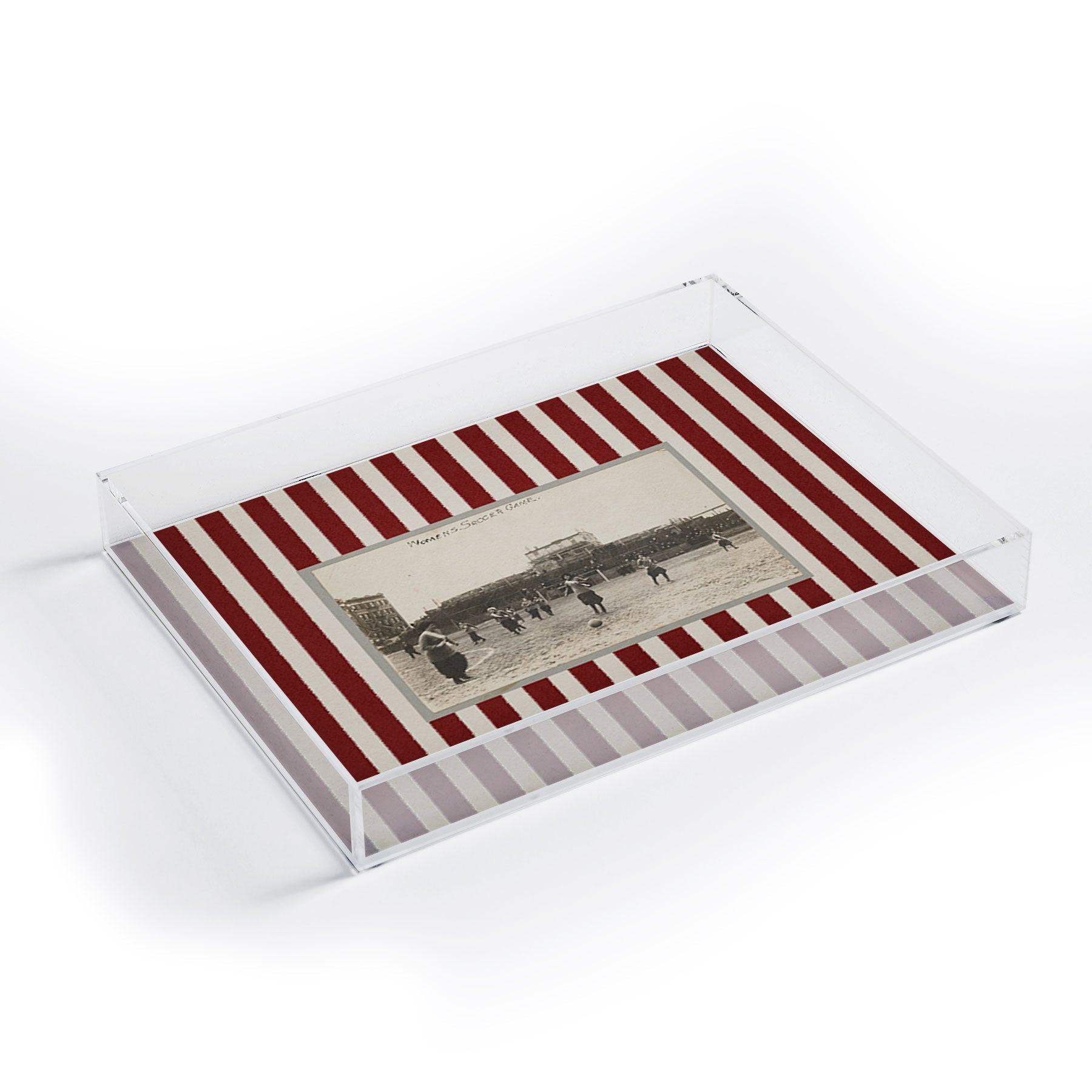 Society6 Design Studio Womens Soccer Game Acrylic Tray