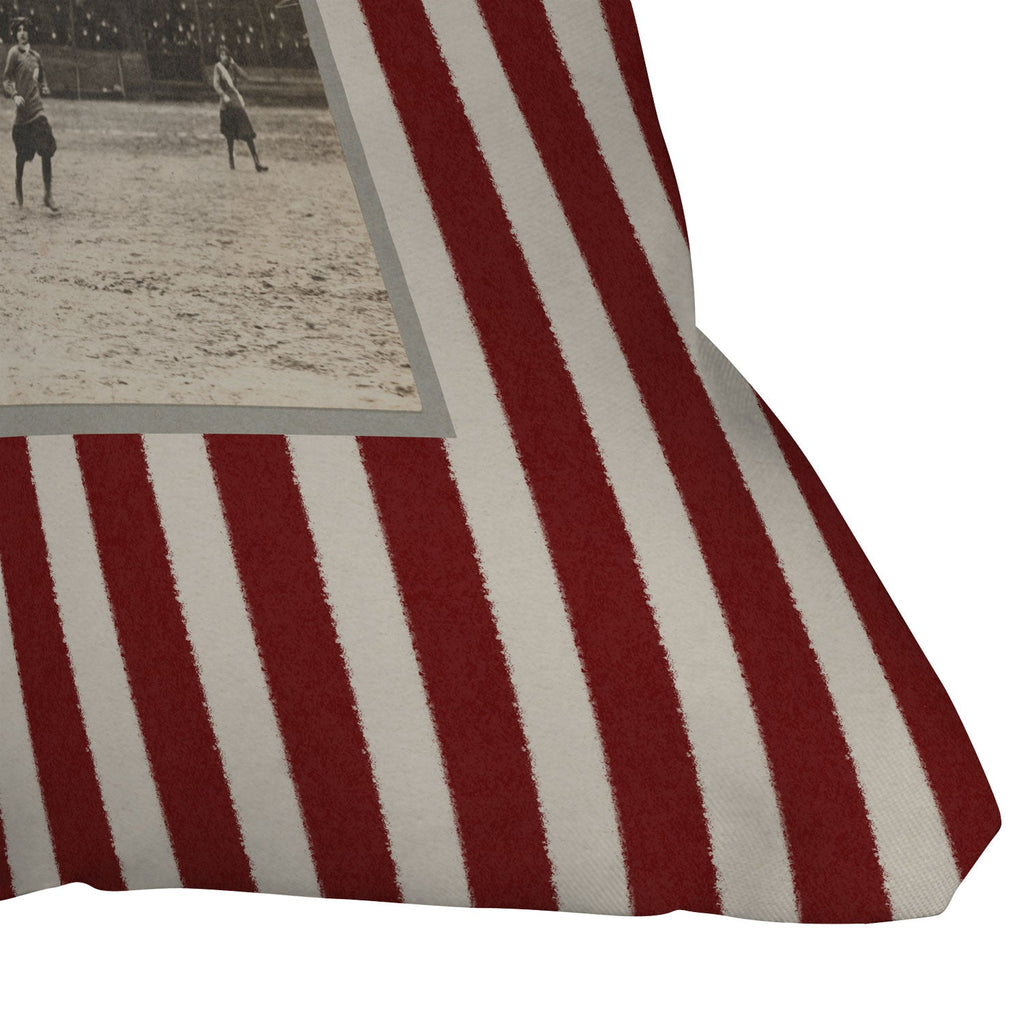 Society6 Design Studio Womens Soccer Game Outdoor Throw Pillow