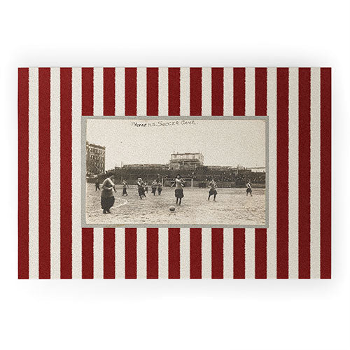 Society6 Design Studio Womens Soccer Game Welcome Mat