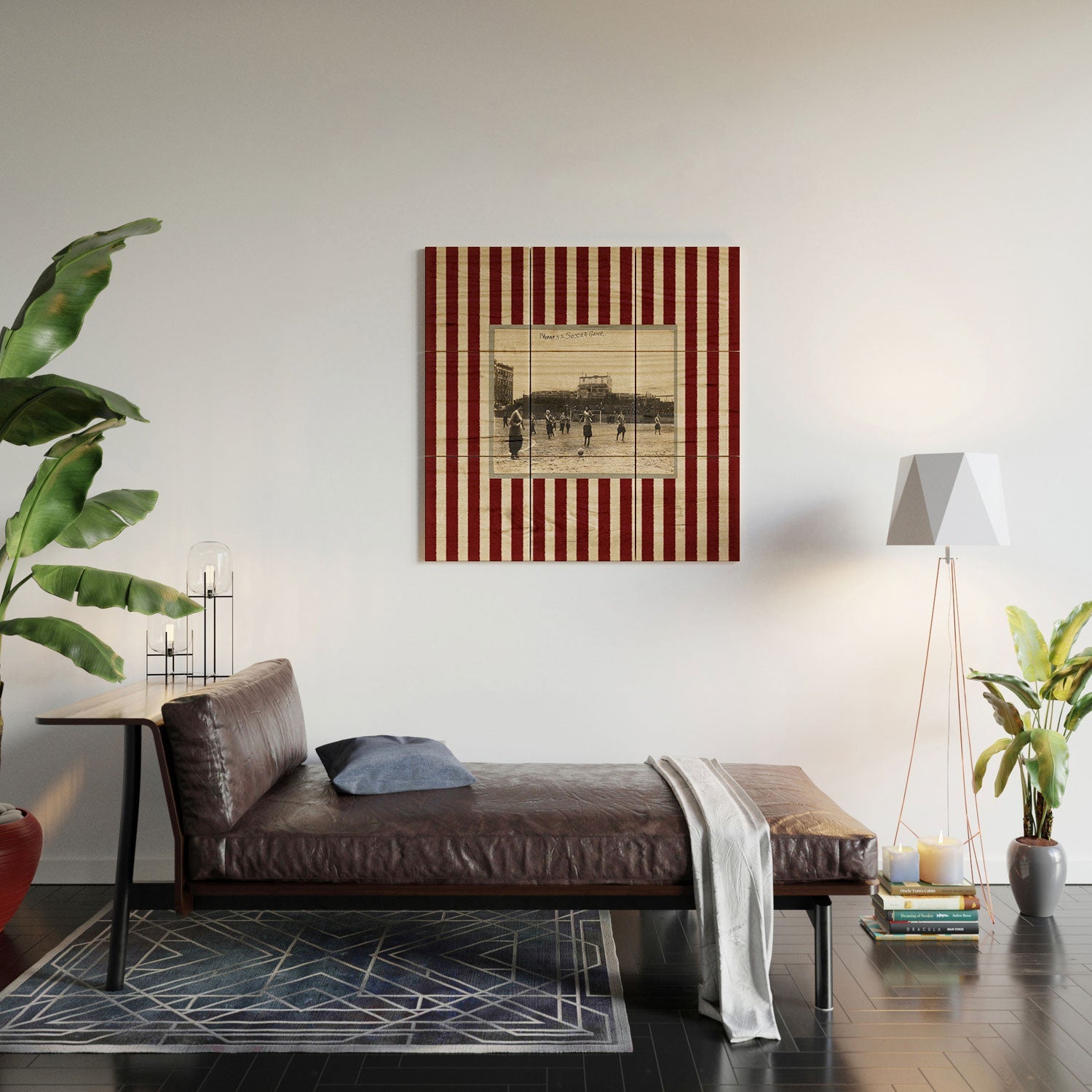 Society6 Design Studio Womens Soccer Game Wood Wall Mural