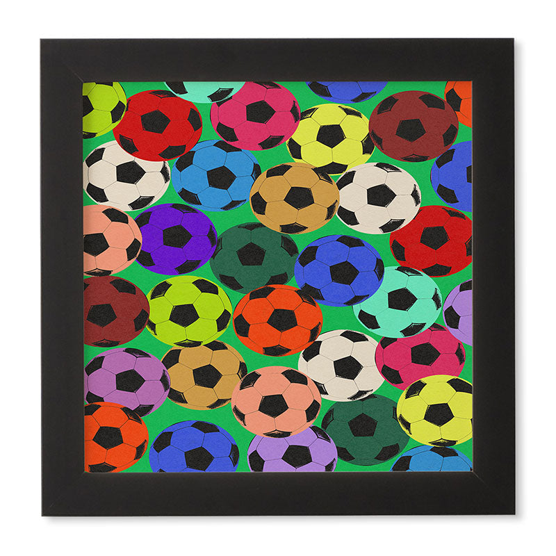 Society6 Design Studio World Cup Football Rainbow Framed Wall Art
