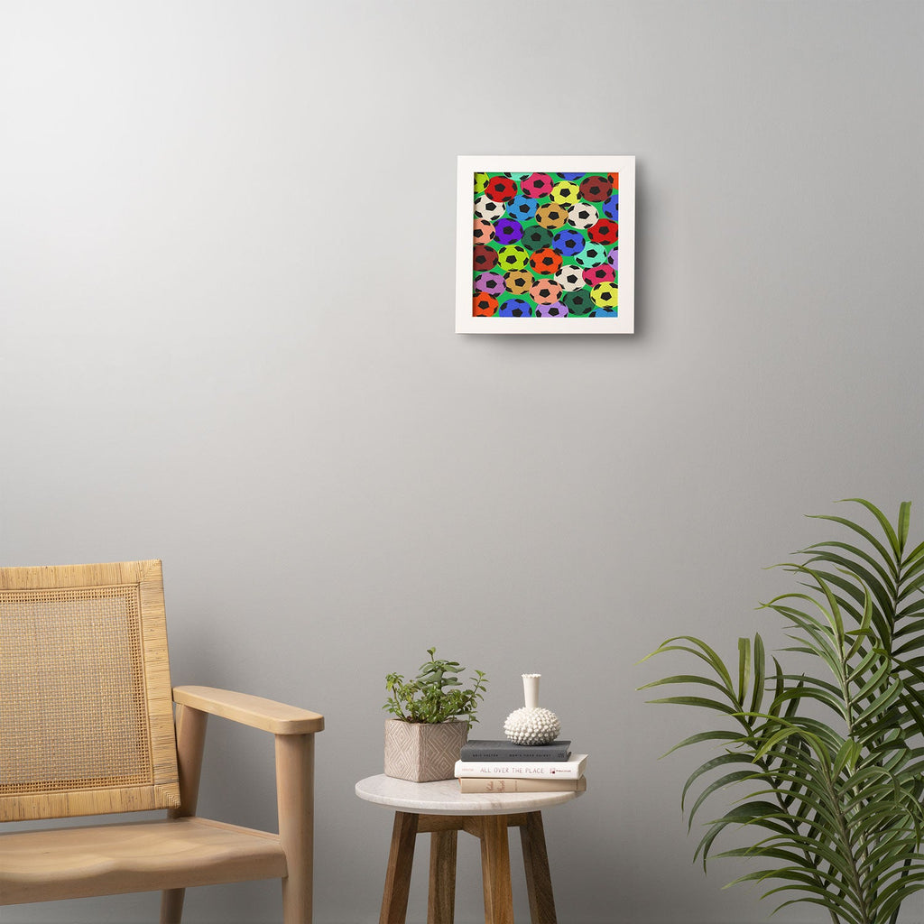 Society6 Design Studio World Cup Football Rainbow Framed Wall Art