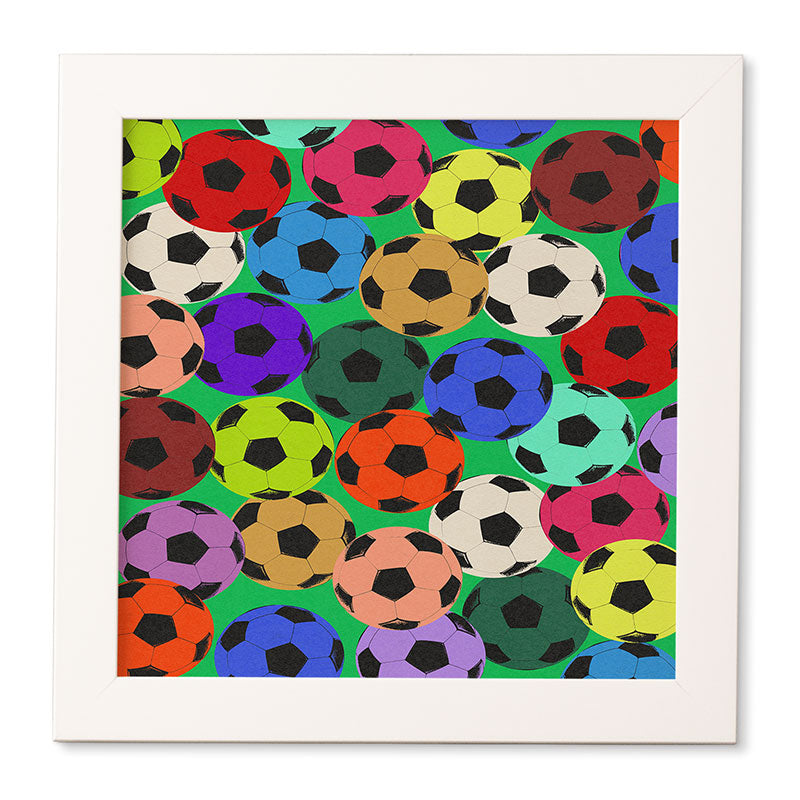 Society6 Design Studio World Cup Football Rainbow Framed Wall Art