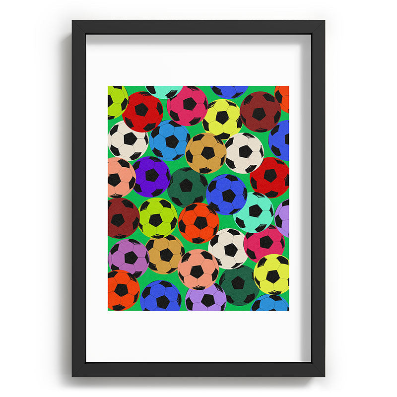 Society6 Design Studio World Cup Football Rainbow Recessed Framing Rectangle