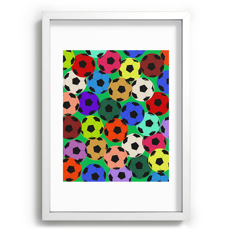 Society6 Design Studio World Cup Football Rainbow Recessed Framing Rectangle