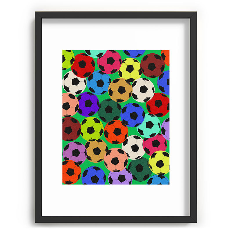 Society6 Design Studio World Cup Football Rainbow Recessed Framing Rectangle