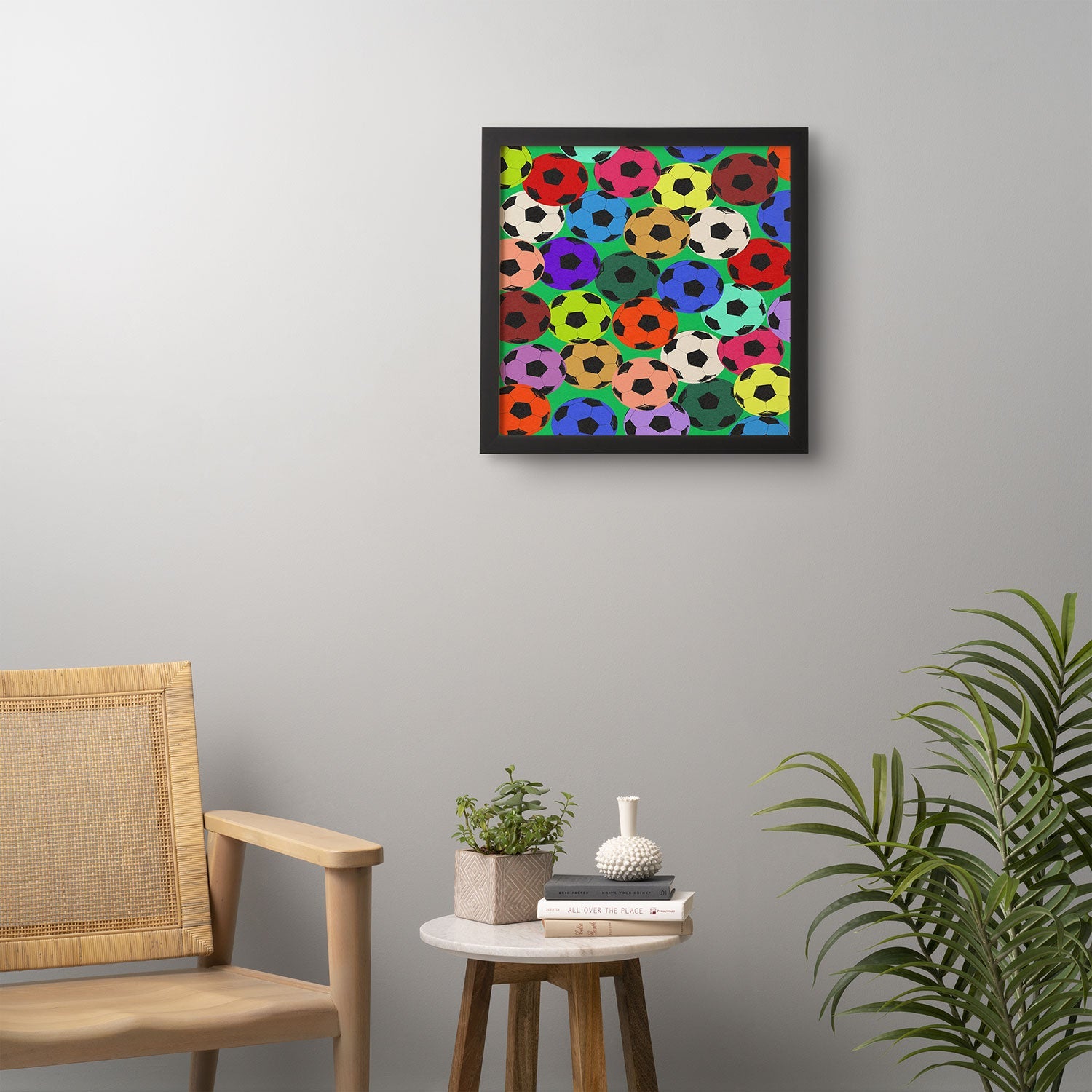 Society6 Design Studio World Cup Football Rainbow Framed Wall Art