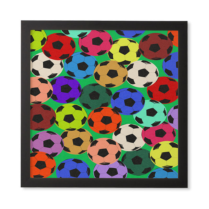 Society6 Design Studio World Cup Football Rainbow Framed Wall Art