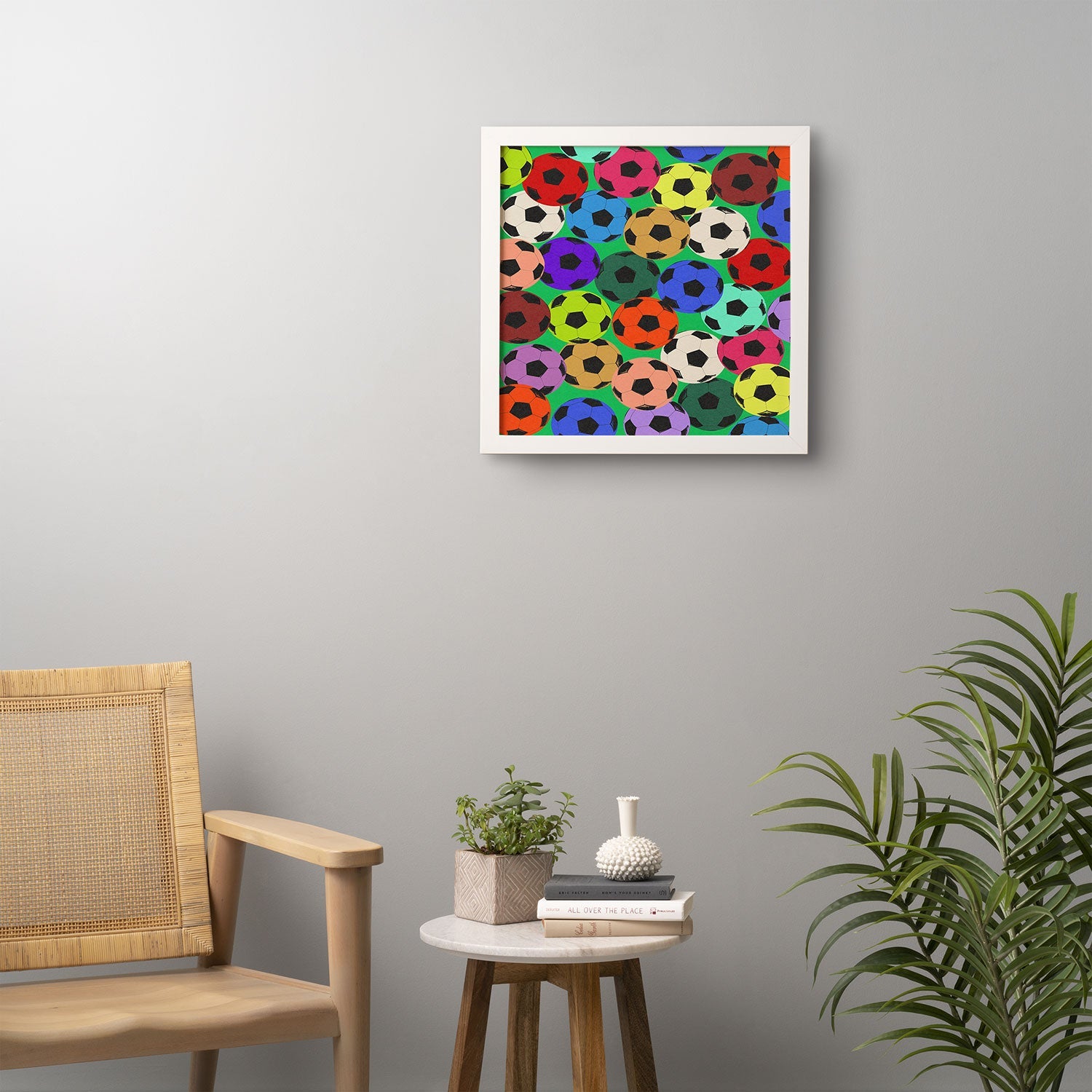 Society6 Design Studio World Cup Football Rainbow Framed Wall Art