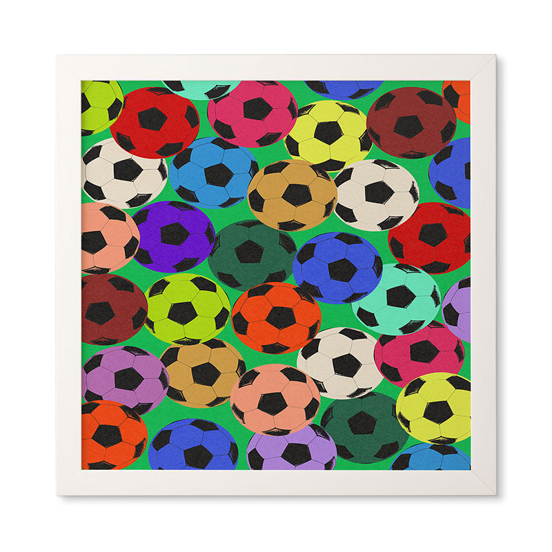 Society6 Design Studio World Cup Football Rainbow Framed Wall Art