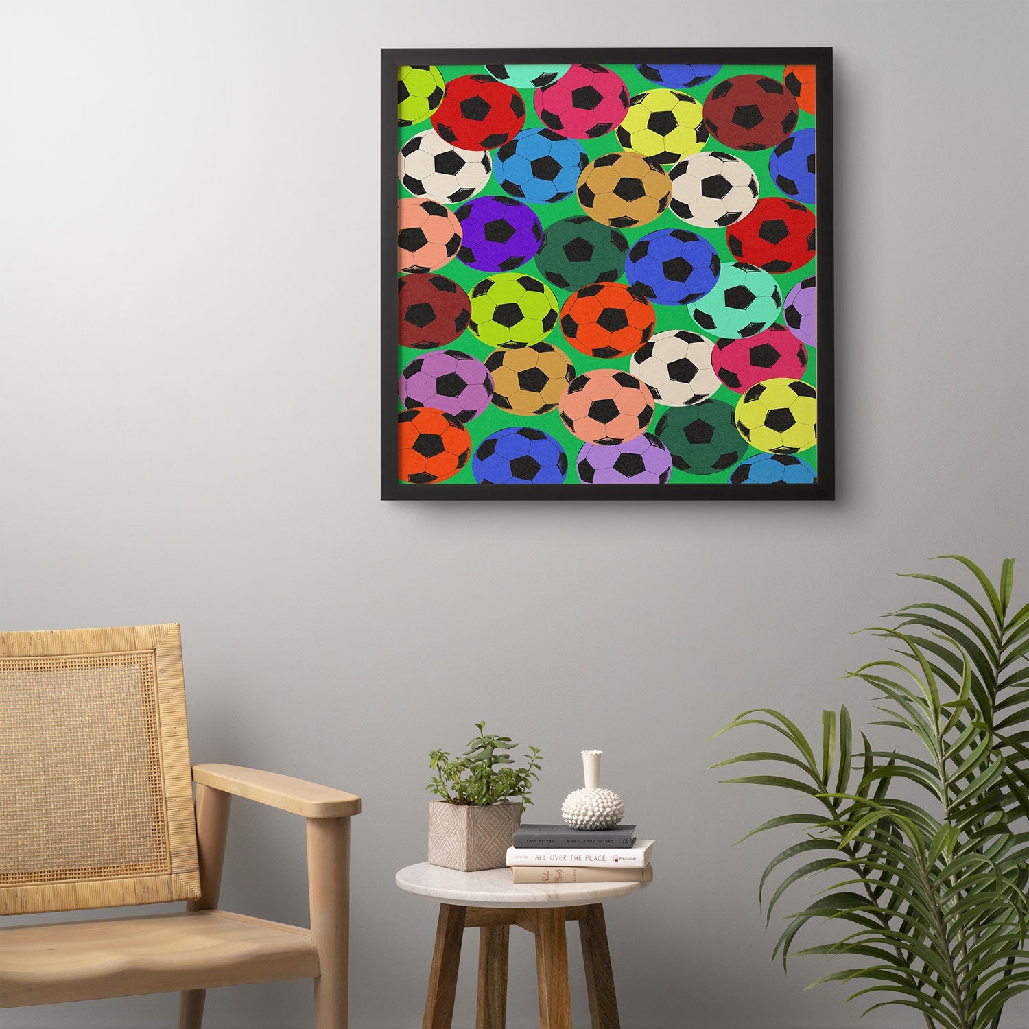 Society6 Design Studio World Cup Football Rainbow Framed Wall Art