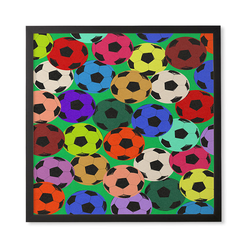 Society6 Design Studio World Cup Football Rainbow Framed Wall Art