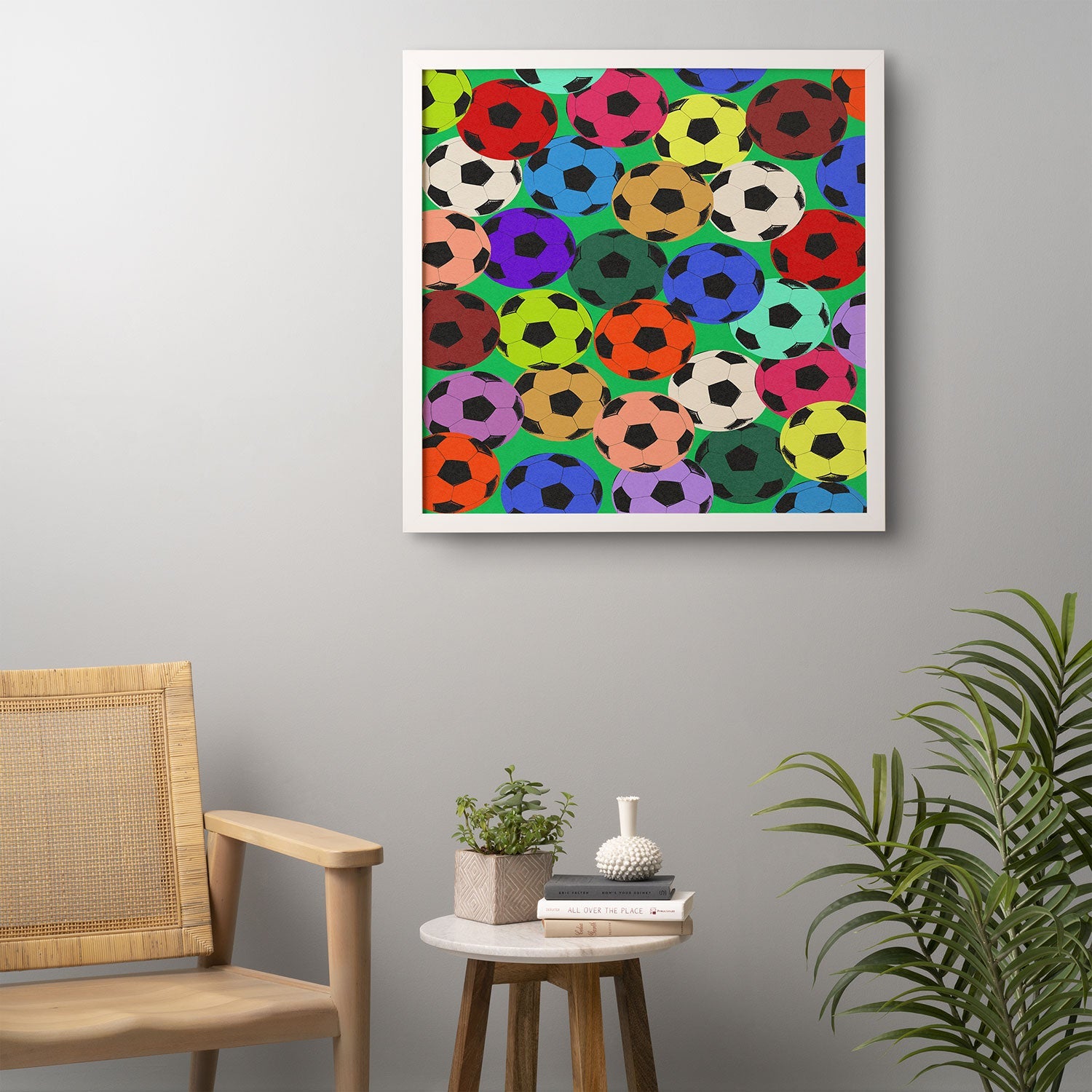 Society6 Design Studio World Cup Football Rainbow Framed Wall Art