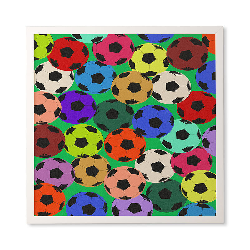 Society6 Design Studio World Cup Football Rainbow Framed Wall Art